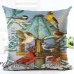 Alta calidad vendedora caliente Decoración para el hogar Fundas de colchón decorativo colorido pájaro impreso Mantas cojines ali-11091021